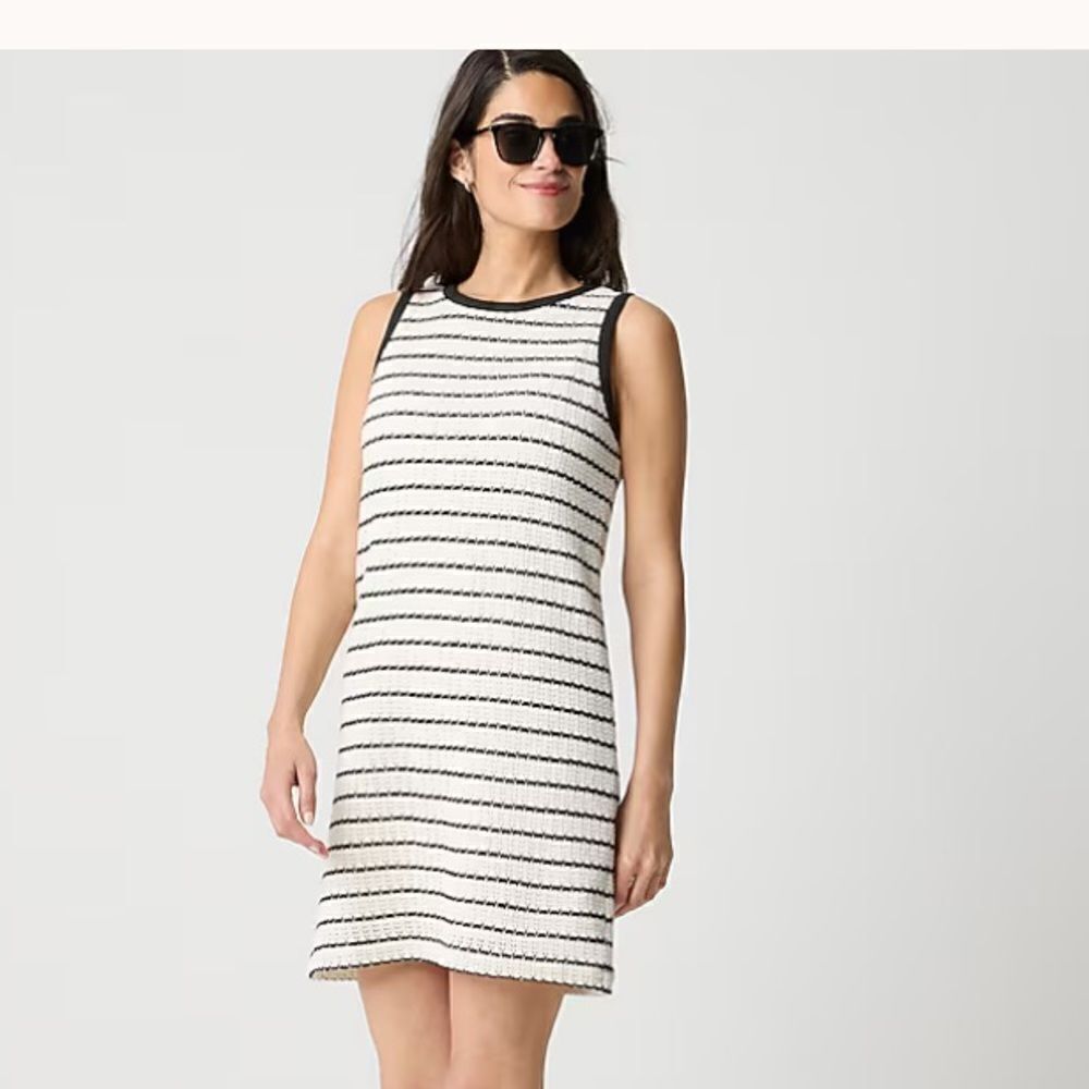 J Crew Striped crochet mini dress